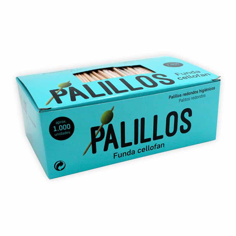 Palillos redondos funda cellofan 1000 unidades