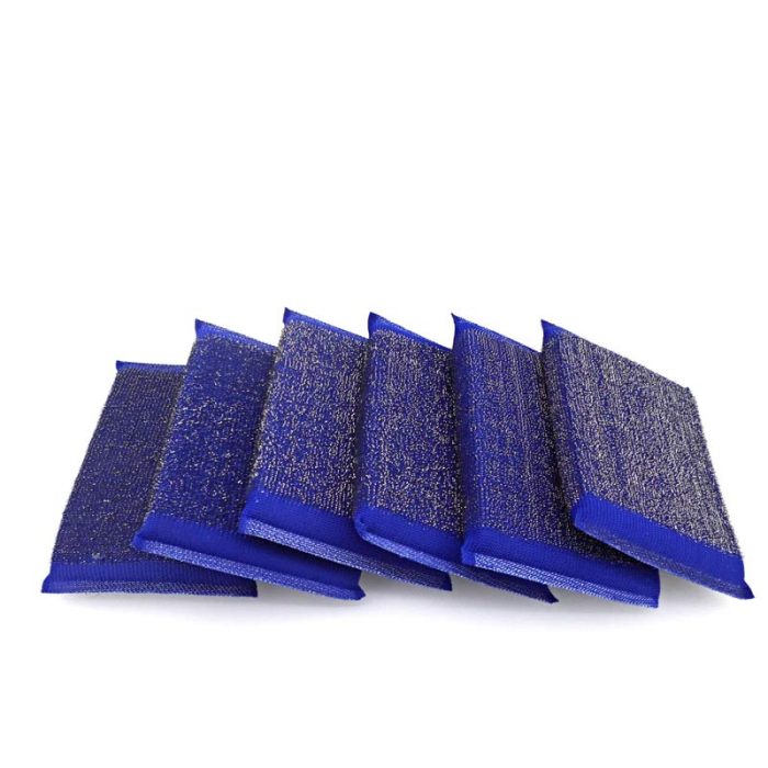 Estropajo de esponja y acero inox color azul