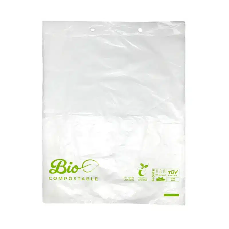 Bolsa plana compostable 30x40, Block 100 uds