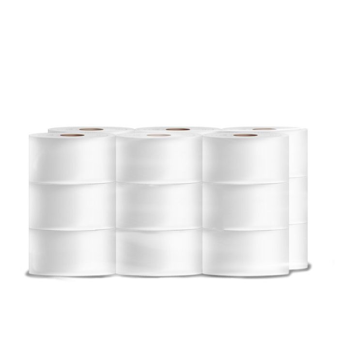 Rollo de papel higiénico industrial extra gofrado 2 capas Biolimpio